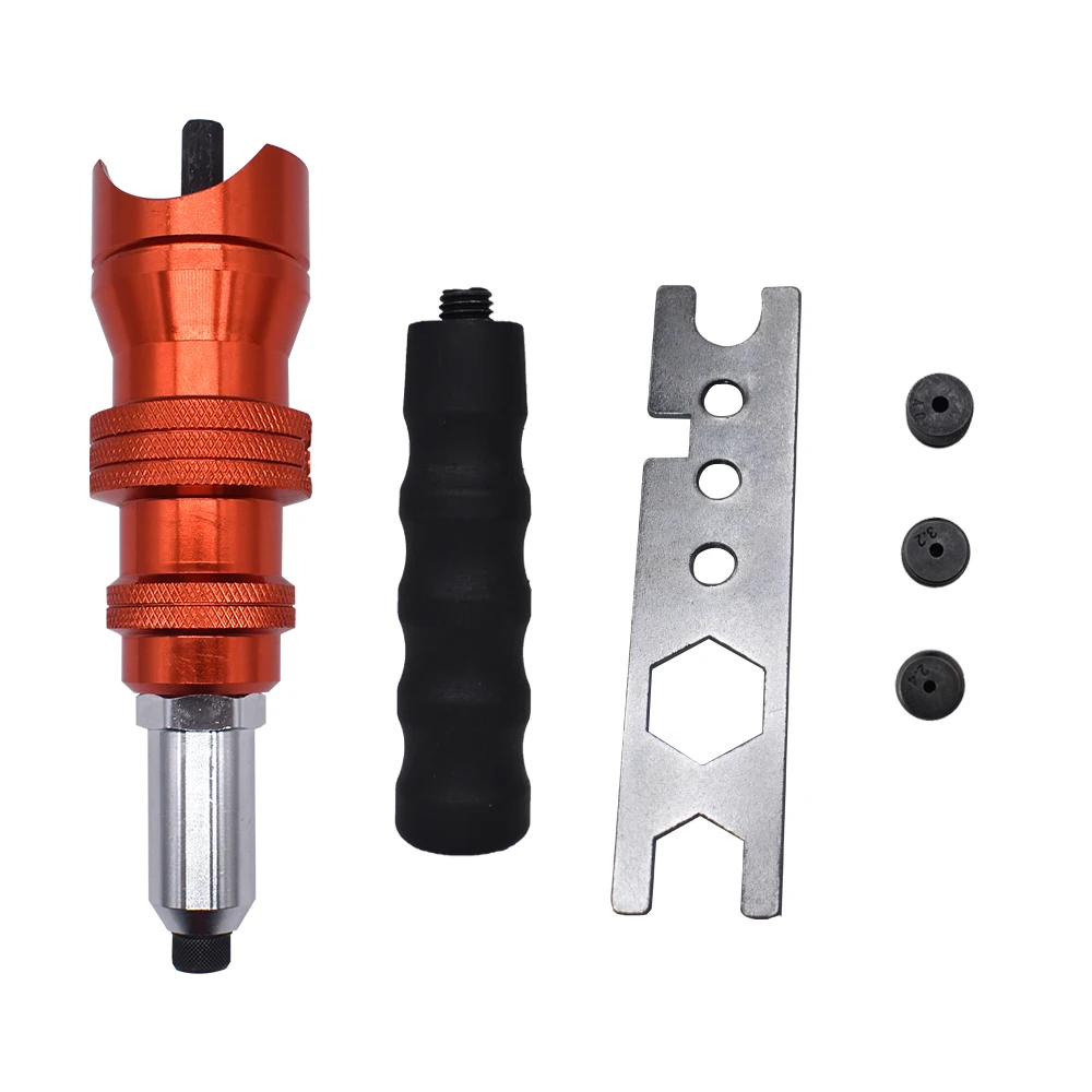 Upgrade Electric Rivet Gun 2.4mm-4.8mm Riveting Adapter Insert Cordless Drill Aluminum Rivet Nut Riveter Insert Nail Power Tools