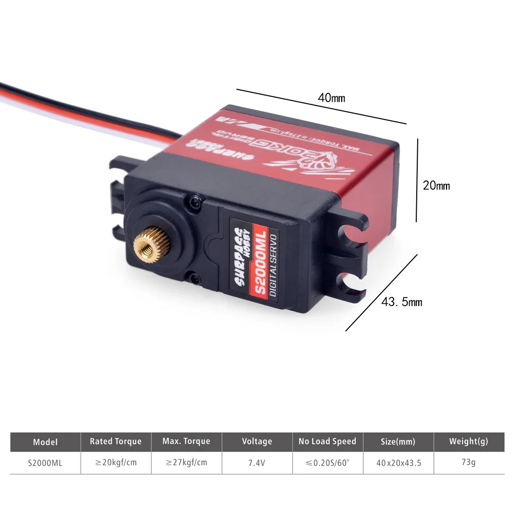 SURPASS Hobby Digital Servo 9G 17G 25G 6KG 9KG 15KG 20kg เกียร์โลหะ Servo สําหรับ 1/8 1/10 RC รถเรือท่อเครื่องบินเครื่องบินหุ่นยนต์