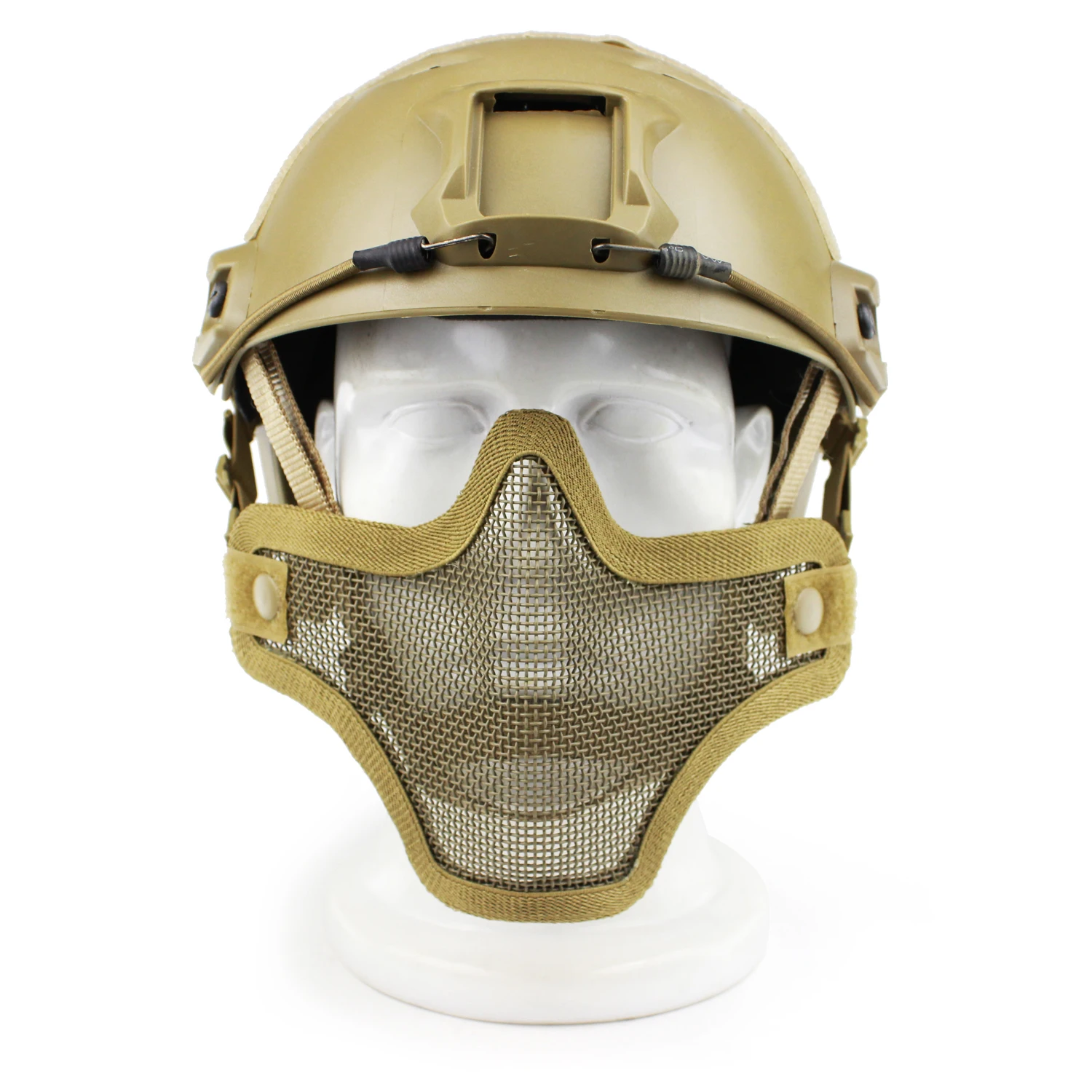 ใหม่การล่าสัตว์ยิงครึ่งหน้ากากโลหะตาข่าย Breathable ปรับ FAST HELMET