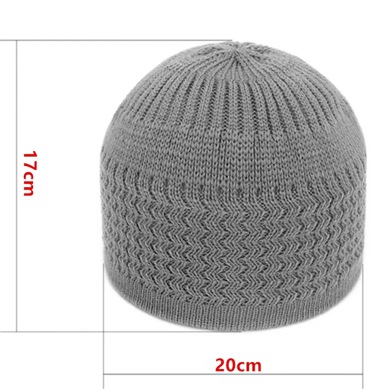 Áo Dệt Kim Hồi Giáo Nam Cầu Nguyện Mũ Giữ Ấm Mùa Đông Nam Beanies Bộ Đội Hồi Giáo Ramadan Do Thái Kippah Homme Nón Nam Bọc mũ Đội Đầu
