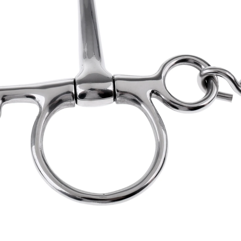 5นิ้ว Horse Bit Snaffle Curb Chain และ Curb ตะขอ-ทนทานและสนิม