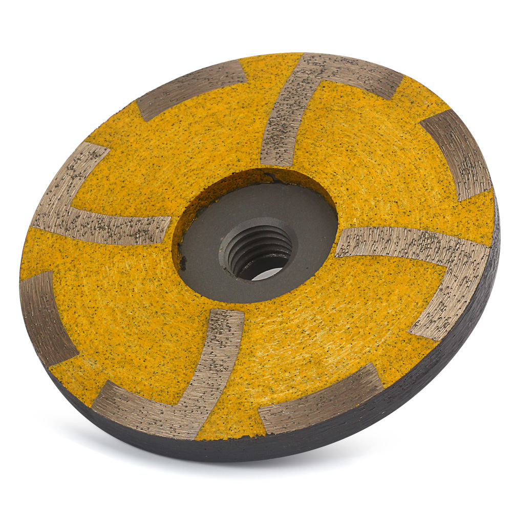 Solidure 4 zoll 100mm harz gefüllt diamant schleifen tasse räder mit Eisen backer für schleifen stein, beton und fliesen