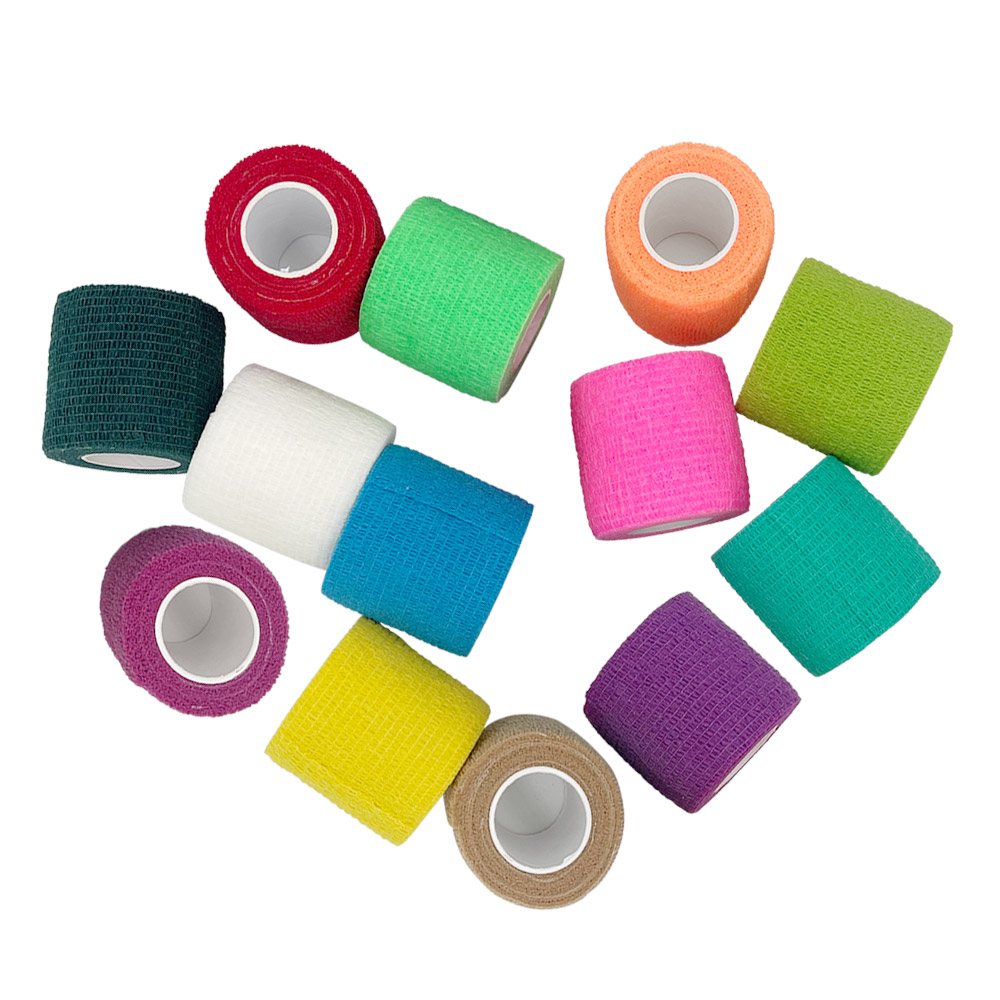 Vendaje elástico autoadhesivo deportivo colorido de 4,8 m, cinta Elastoplast para rodilleras, almohadillas de soporte para dedo, tobillo, palma y hombro