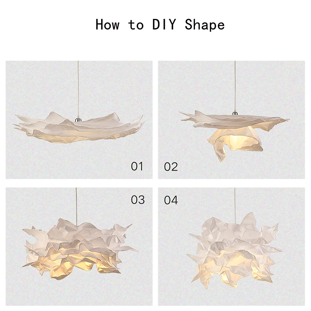 43 ซม.ศิลปะ DIY Cloud โคมไฟดอกไม้โคมไฟเพดานโคมไฟตกแต่งโคมระย้าจี้สําหรับห้องนั่งเล่นห้องนอนบาร์ใช้