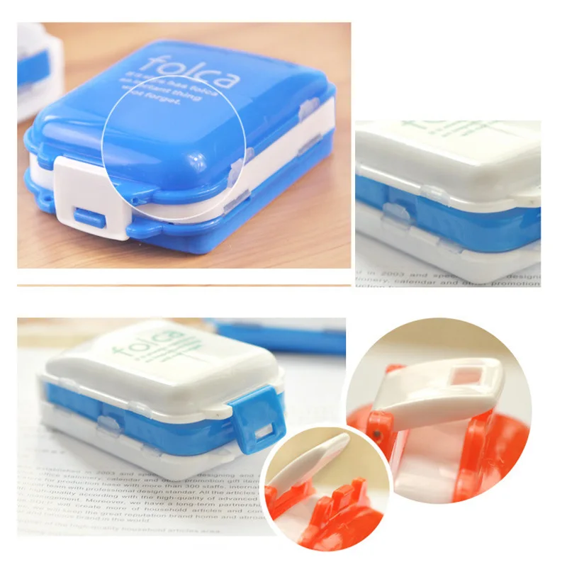 Gấp Gọn Gối Ốp Lưng Thuốc Thuốc Viên Lưu Trữ Đồ Boxs Di Động Dược Viên Máy Tính Bảng Hộp Đựng Trống Hộp Đựng Thuốc Trường Hợp