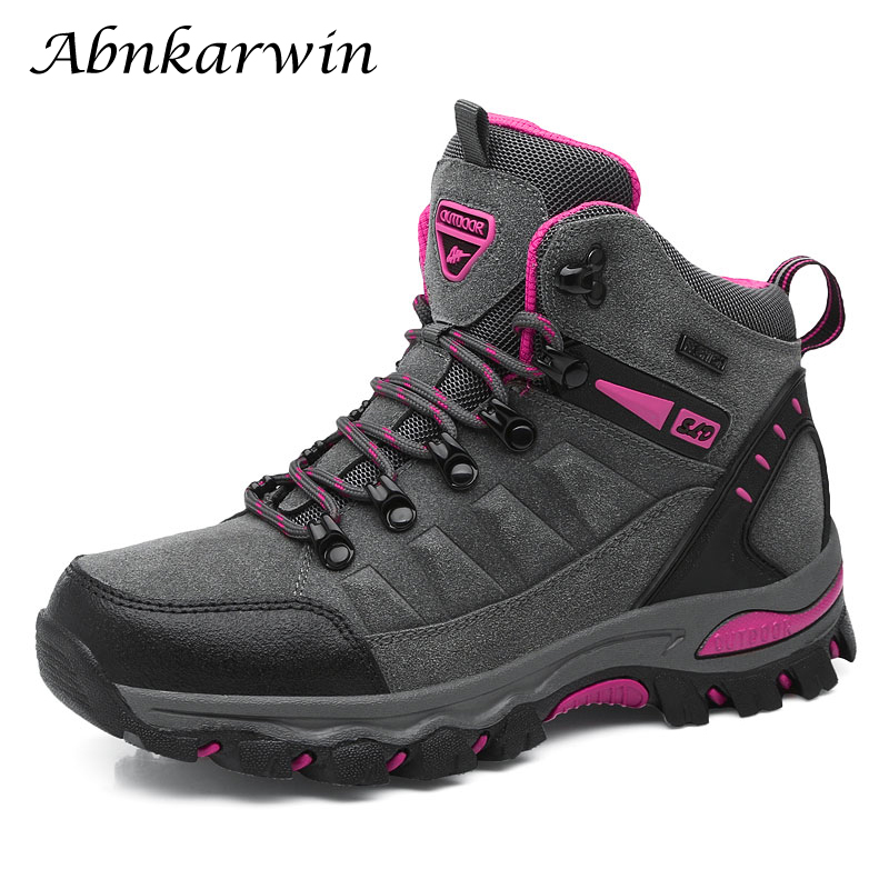 Botas de Trekking al aire libre hasta el tobillo para Mujer, zapatos de senderismo para Mujer, zapatillas de Trekking para escalada de montaña, Botas para Mujer