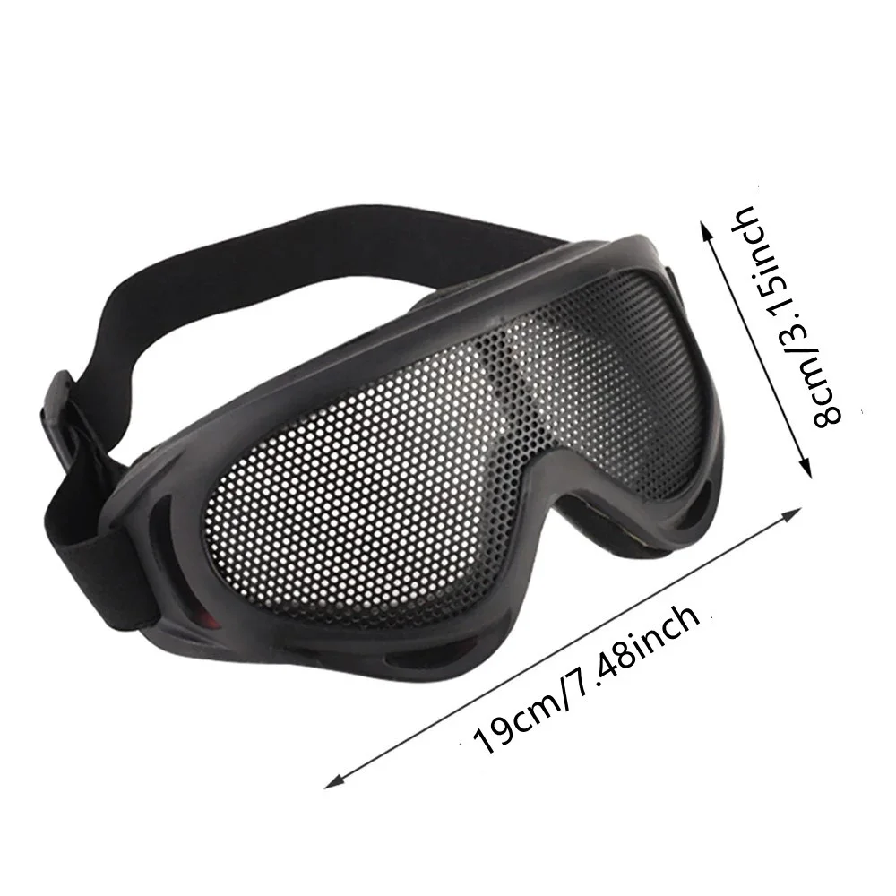 Gafas de malla de Metal para caza al aire libre, gafas tácticas resistentes a los golpes, protección de ojos para deportes al aire libre, herramientas para exteriores