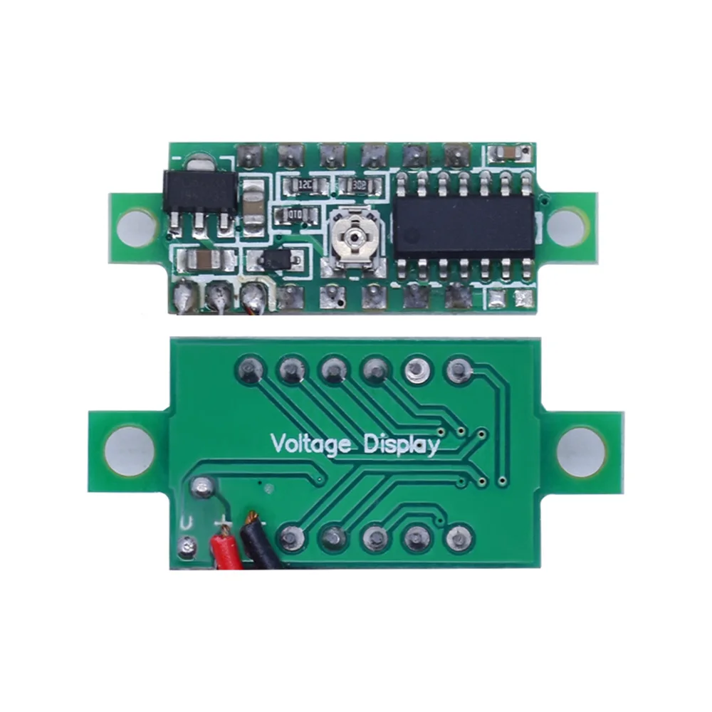 Voltímetro Digital de 0,36 pulgadas y 0,36 ", rojo, verde, azul, CC 0V-100V, tres líneas, medidor de voltaje de 3 dígitos, pantalla LED a Color