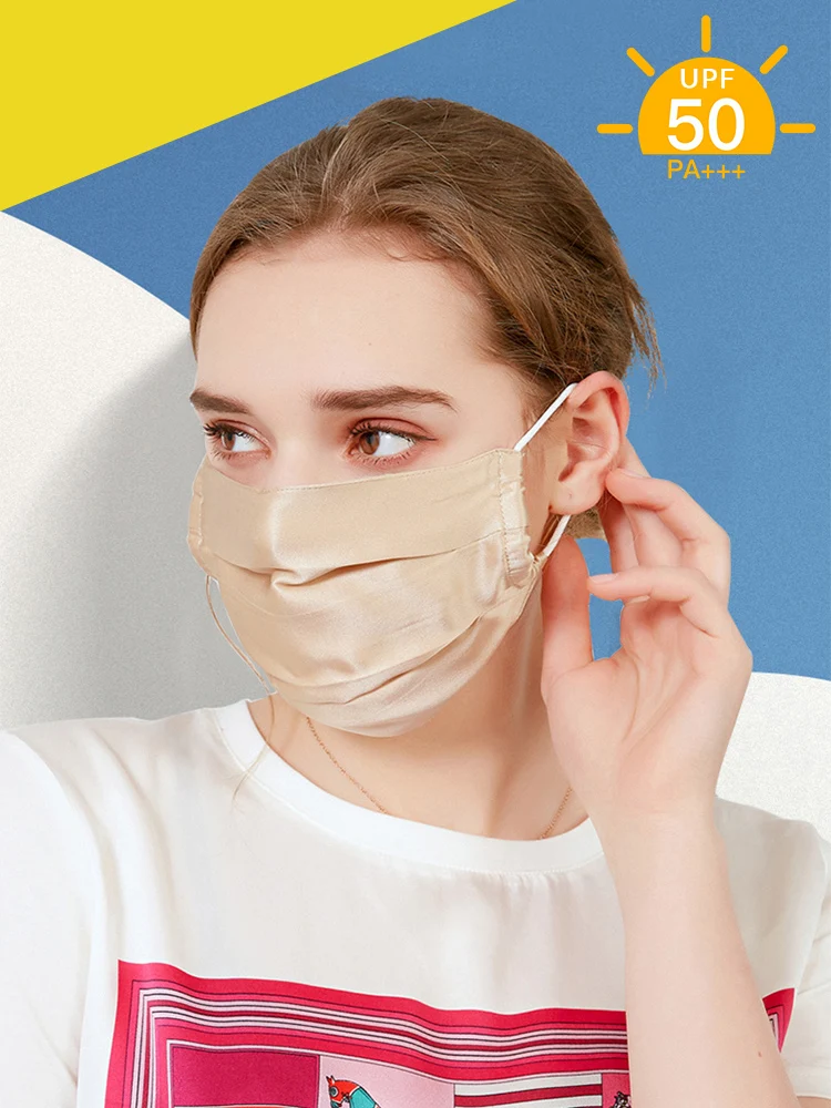 SuyaDream Nữ Mặt Nạ Lụa Tự Nhiên 100% Lụa UV Bảo Vệ Khuôn Mặt Người Lớn Mặt Nạ Cho Phụ Nữ Và Nam Giới Ngoài Trời Có Thể Rửa Được