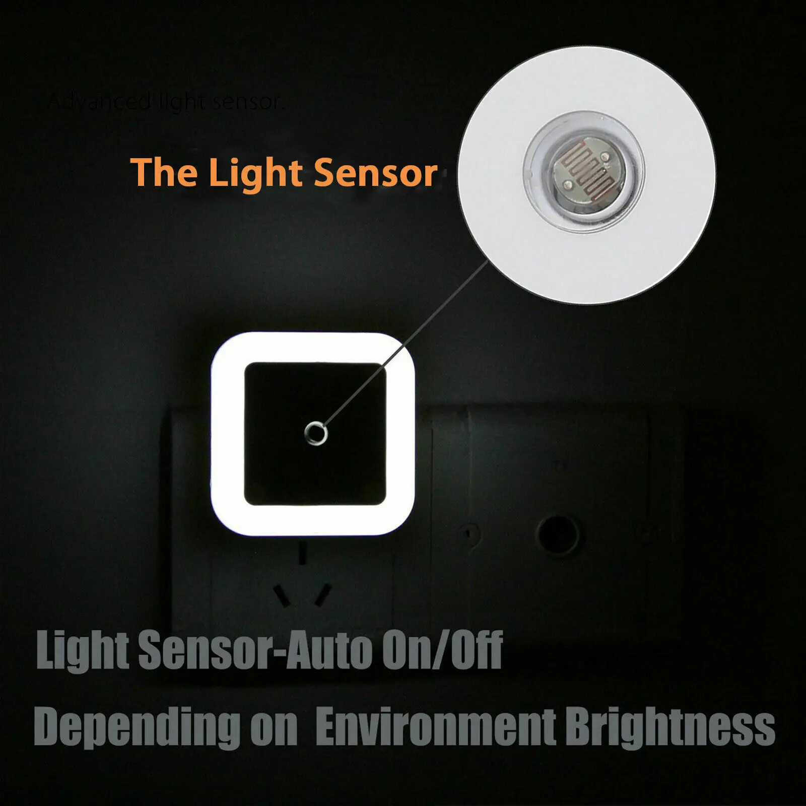 Luz LED nocturna Mini lámpara de noche con Sensor automático enchufable de pared para dormitorio habitación de niños pasillo escaleras UE/EE. UU. 110V 220V