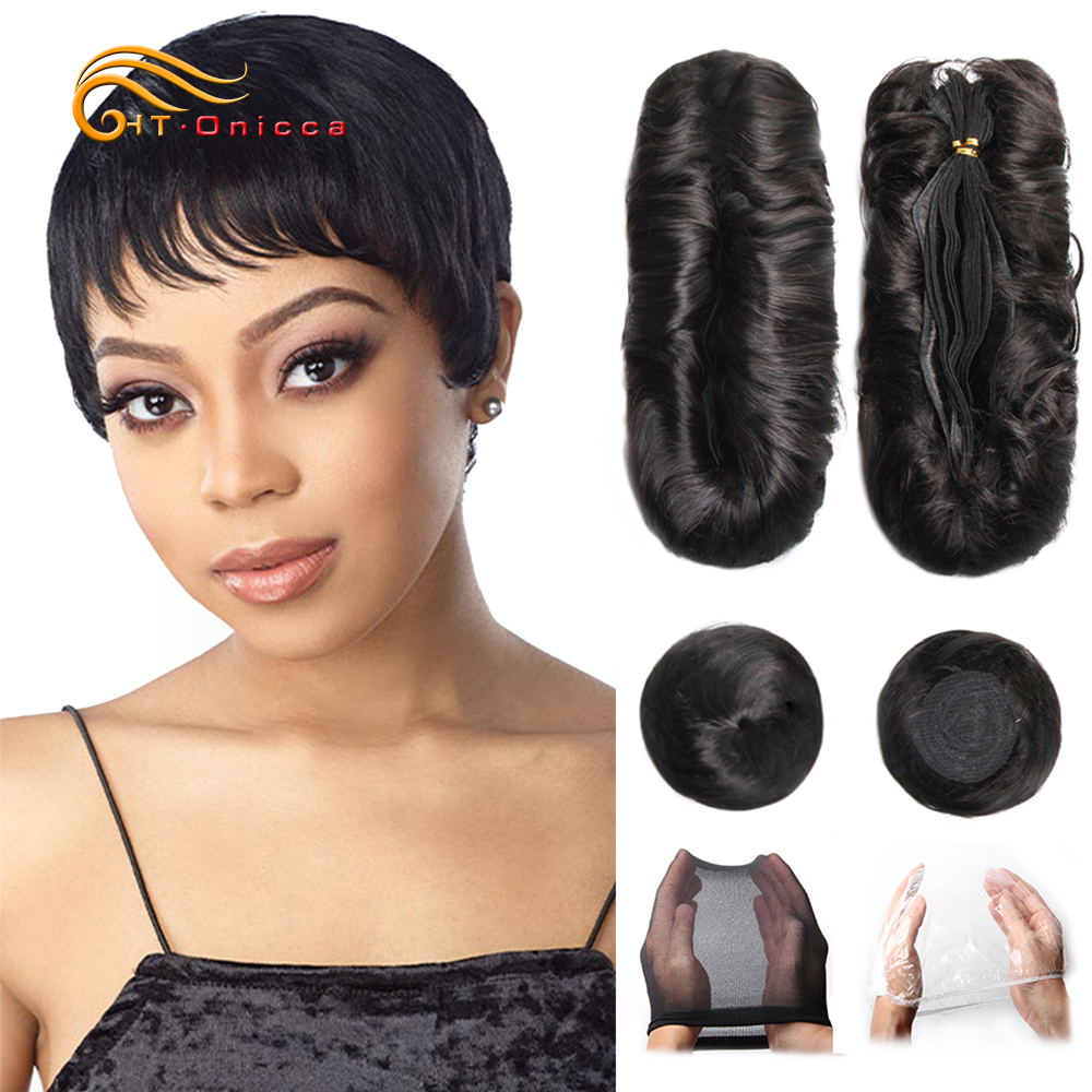 Pacotes de cabelo humano encaracolado pacotes de tecer cabelo brasileiro pacotes de cabelo humano de cabelo curto para mulher