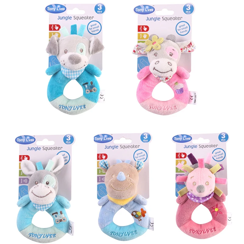 เด็กใหม่สัตว์ Hand Bell Rattle Soft Rattle ของเล่นทารกแรกเกิดการศึกษา Rattle โทรศัพท์มือถือของเล่นเด็กน่ารักตุ๊กตา Bebe ของเล่น 0-12 เดือน