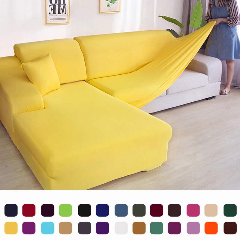 Fundas de sofá de esquina sólidas, fundas de sofá, material elástico, protector de piel de sofá para mascotas, funda chaselong, sofá en forma de L, sillón