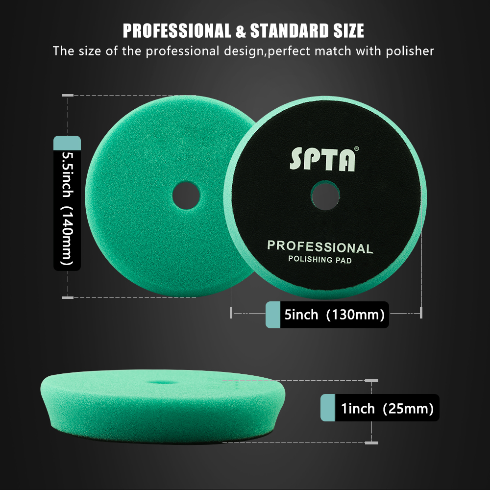 (Số Lượng Lớn Sale) SPTA 3 "/5"/6 "Xe Spong ĐỆM PHỒNG Đánh Bóng Dẹt Ba Lan Miếng Lót Có Móc & vòng Loại Bỏ Scratche Để Đánh Bóng/Tẩy Lông