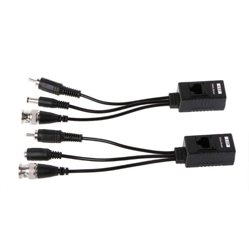 Balun wideo 8MP 2w1 BNC do RJ45 CCTV 3w1 Audio Twisted Pair Ethernet do kamer 4K AHD CVI TVI CVBS