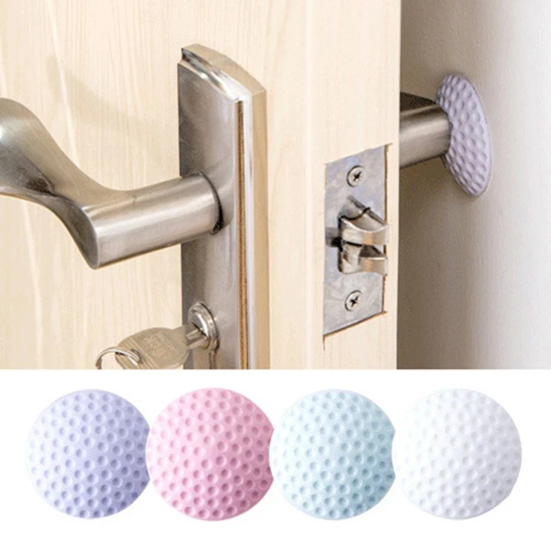 Bảo Vệ Cánh Cửa StickersHandle Tường Vụ Tai Nạn Miếng Lót Làm Dày Tắt Tiếng Golf Để Tạo Hình Cao Su Lót Bảo Vệ Tường Núm Thảm An Toàn