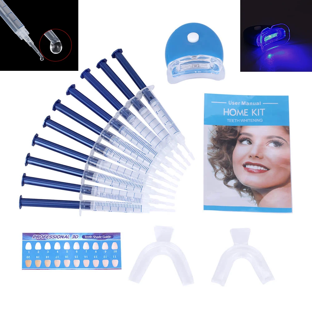 1 Juego de blanqueamiento Dental, sistema de blanqueamiento Dental con peróxido 44%, Kit de Gel para cuidado bucal, blanqueador Dental, nuevo equipo Dental blanco, luz LED