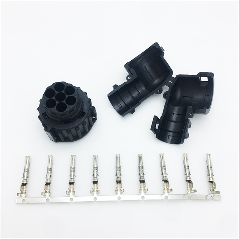 10 Set Tyco Amp TE 7 Pin/Way Twist Lock Belakang DIN Connector Kit IP67/69 Temp Resistance Plug 967650-1/965783-1