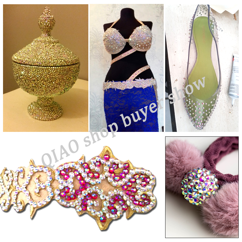 SS6-SS30 Đa sắc màu Pha Lê AB Nóng Sửa Pha Lê Siêu Lấp Lánh Strass Sắt Trên Ren Móng Tay Nghệ Thuật Vải may