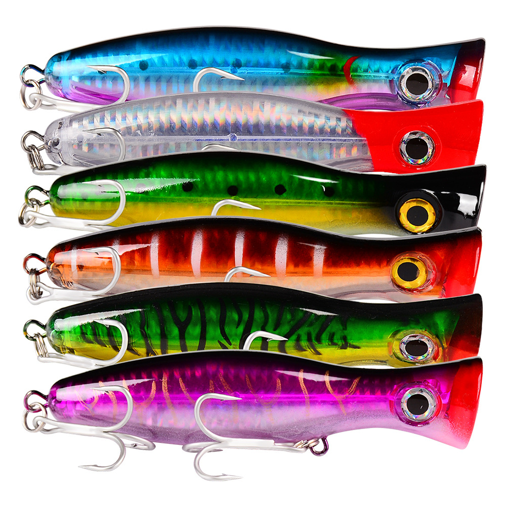Señuelo de pesca PRO BEROS Big Popper Wobbler, cebo flotante de 43g, señuelo Topwater Whopper, señuelos de agua salada, aparejos de Lucio Artificial Isca