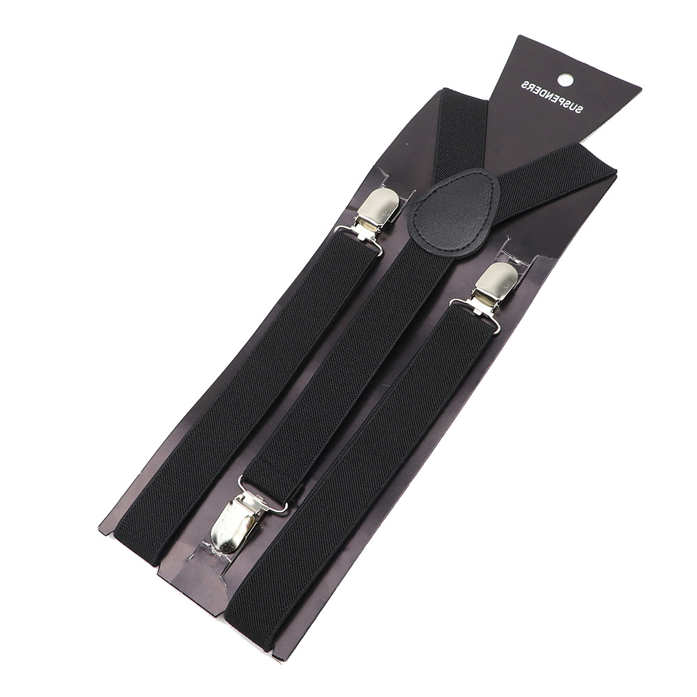 Effen kleur unisex bretels clip-on gesp heren bandjes verstelbare elastische Y-back bretels voor bruiloft pak rok accessoires cadeau