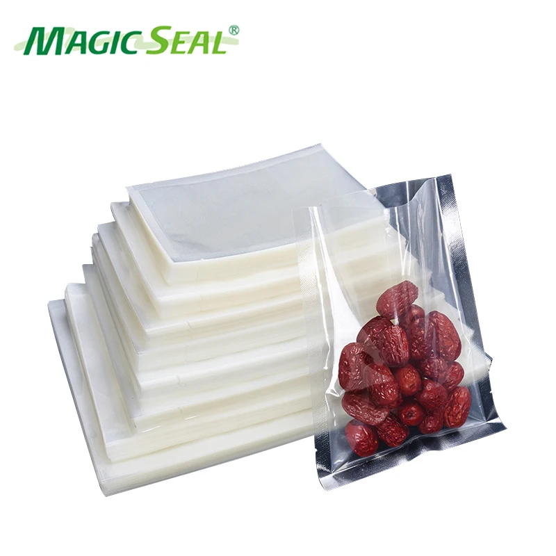 MAGIC SEAL 30/50/100 Cái/lốc Bếp Túi Hút Chân Không Dành Cho Máy Hút Chân Không Thực Phẩm Máy Hàn Miệng Túi Máy Đóng Gói Túi Bảo Quản Thực Phẩm PE + PA Hợp Túi Đựng Thực Phẩm