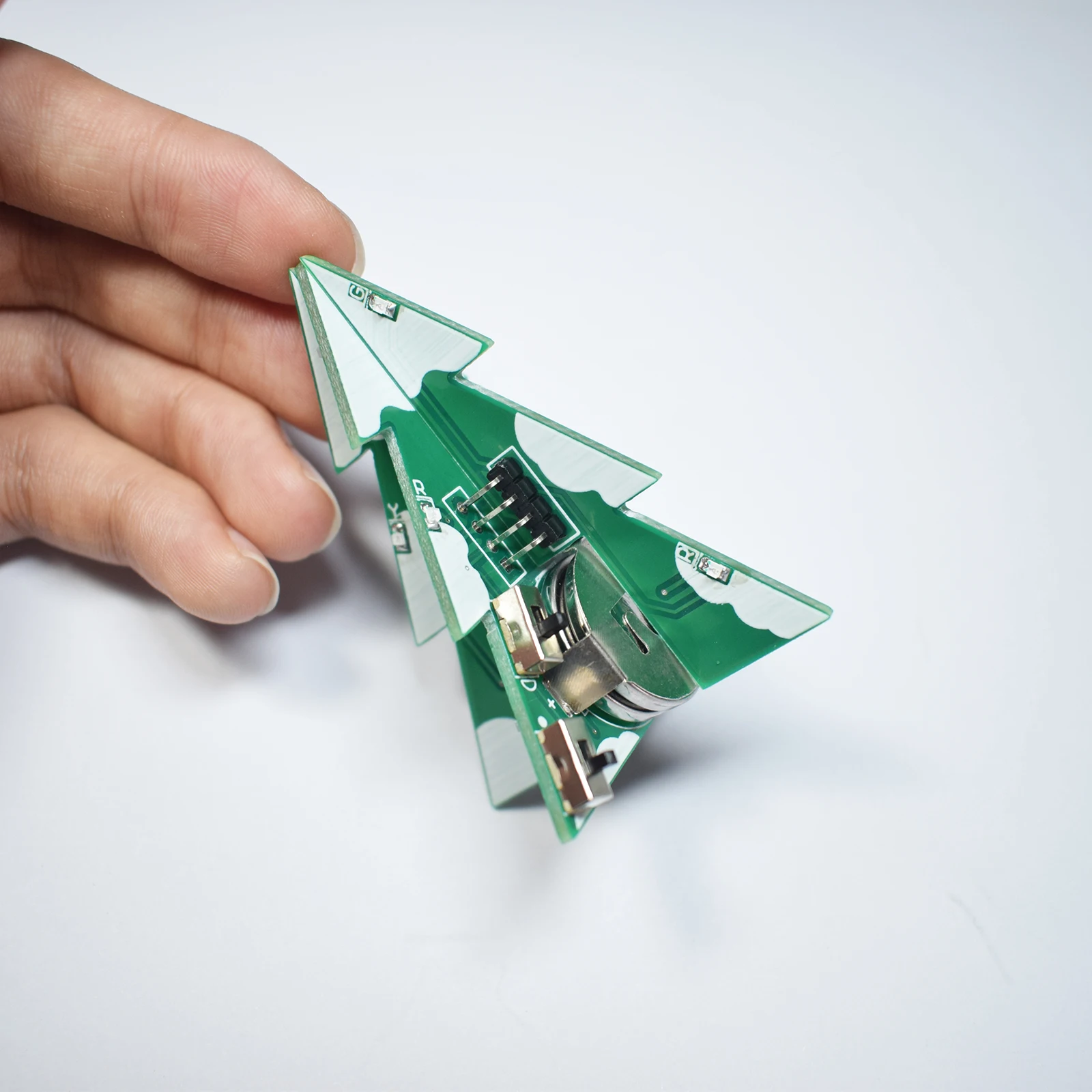 Mini PCB 3D estéreo decoración de árbol de Navidad DIY música SMD componente soldadura Kit electrónico de entrenamiento