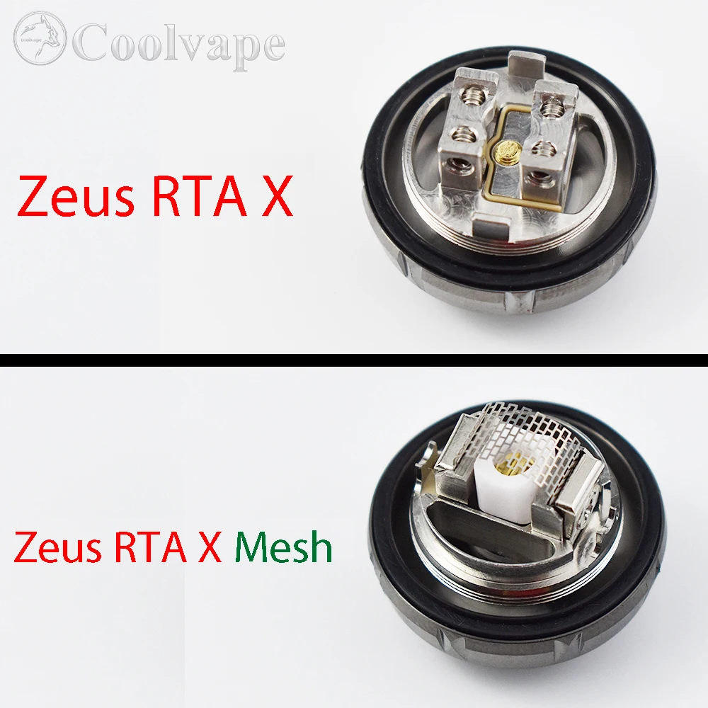 Atomizador Zeus RTA Zeus RTA X cubierta estilo malla 3,5 ml 4,5 ml de diámetro 25 mm 316ss tanque RTA reconstruible vaporizador tanque de cigarrillo electrónico
