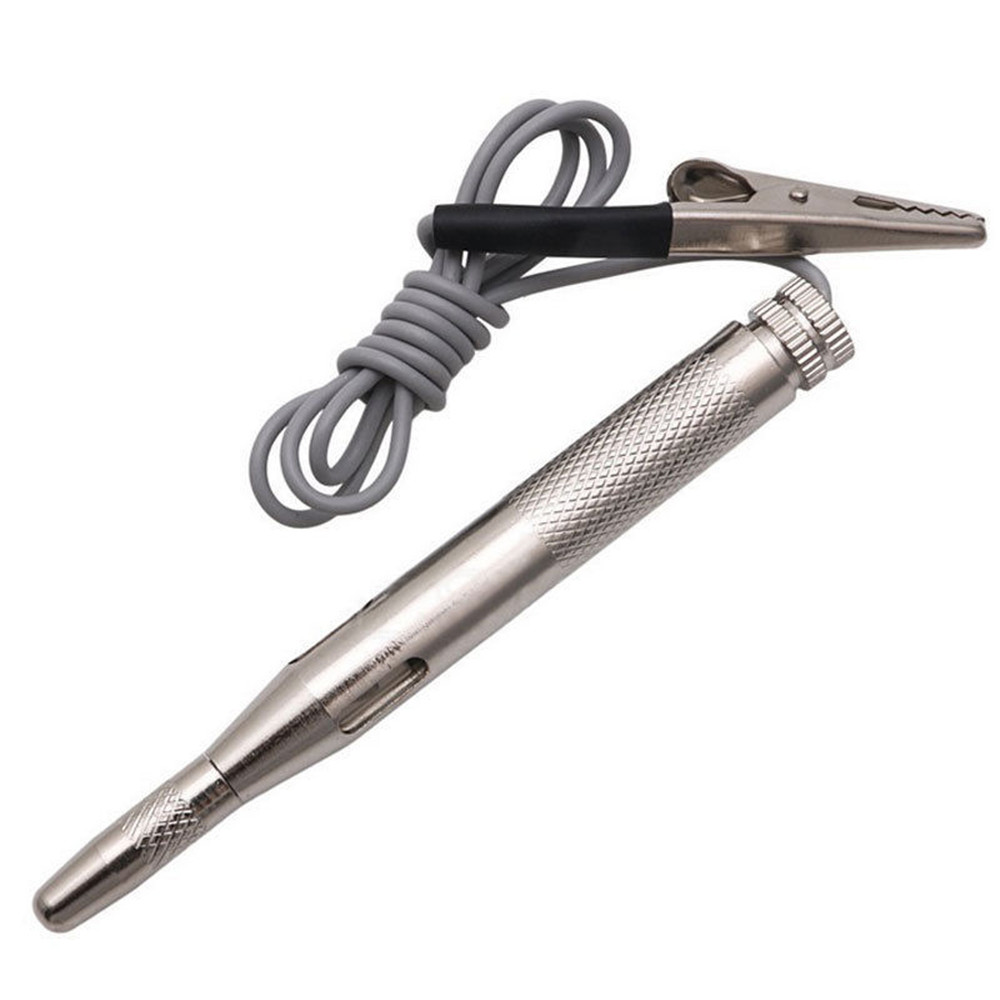 Probador de voltaje de circuito de motocicleta y coche, pluma de prueba de fusibles, Detector de circuito automotriz, Cable y Clip, CC de 6V, 12V y 24V