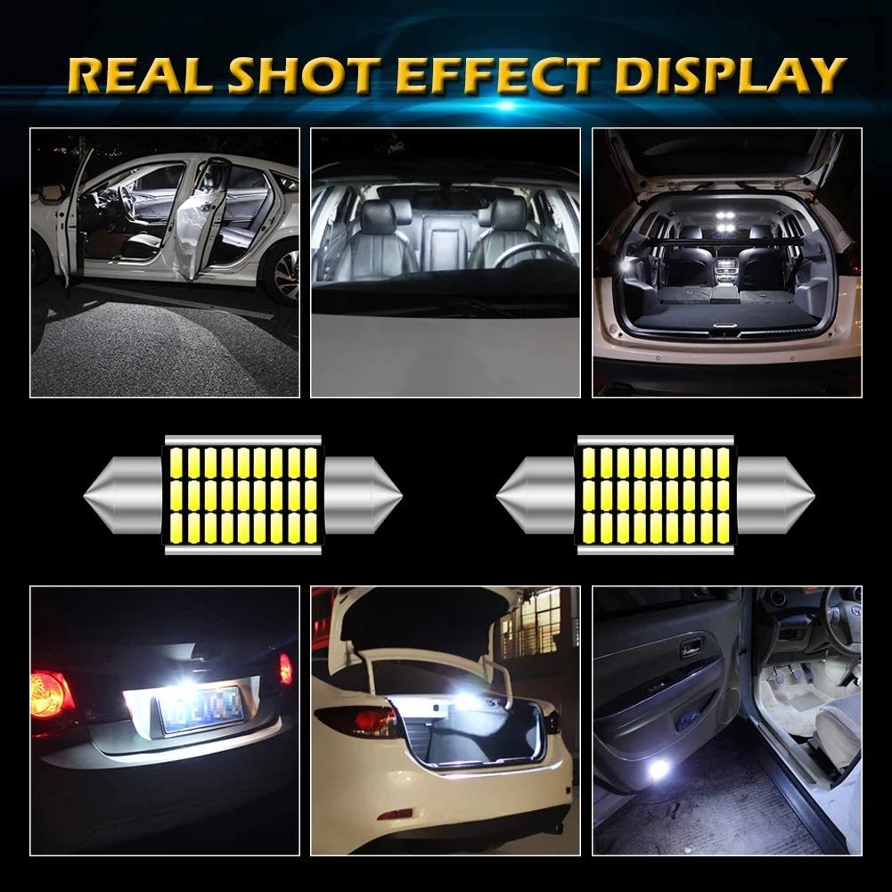 2 pcs Festoon 31 มม.36 มม.39 มม.41 มม.คุณภาพสูง Super Bright หลอดไฟ LED C5W C10W รถใบอนุญาต Light Auto อ่านภายในโดม