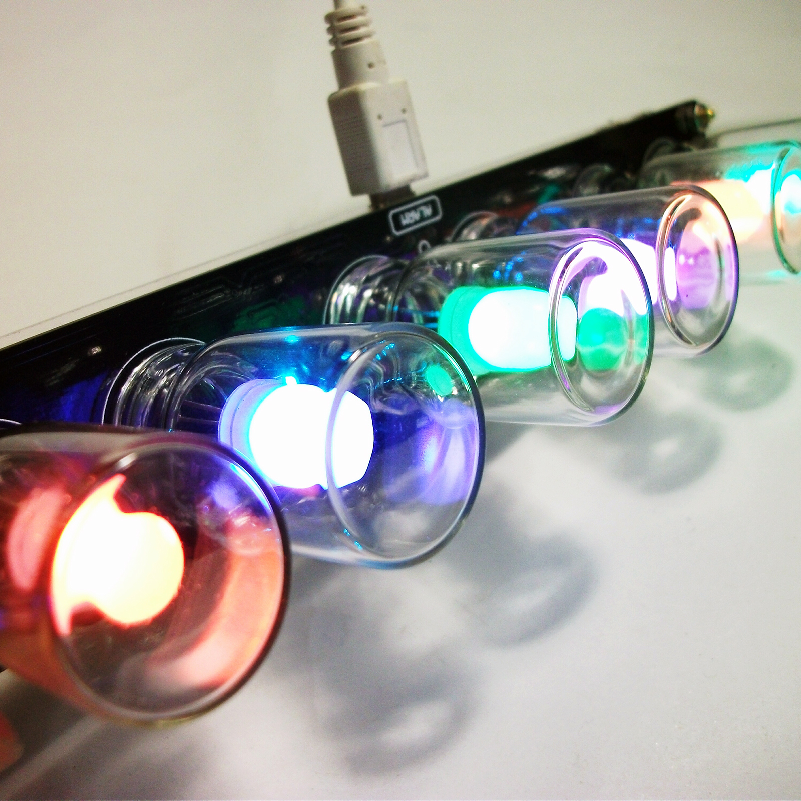 Kit de reloj electrónico Aurora LED, Cubo de luz colorida, alarma de vidrio, cromatografía, bricolaje