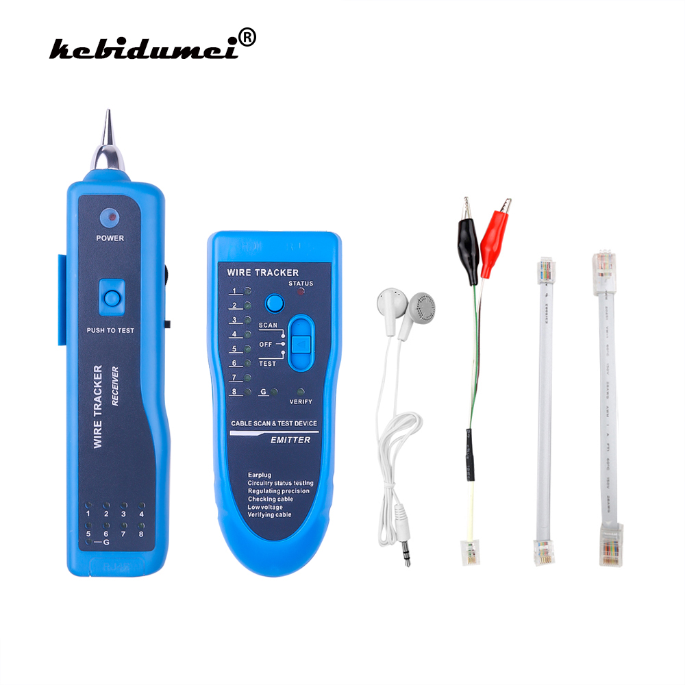 เครื่องทดสอบสายเคเบิลเครือข่าย LAN สายโทรศัพท์ Tracker วินิจฉัย TONE Tracer สําหรับ STP UTP Cat5 Cat6 RJ45 RJ11 เครื่องตรวจจับ Line Finder