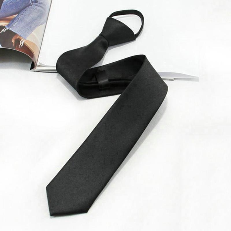 Corbatas de seguridad con Clip negro para hombres y mujeres, corbatas de seguridad para corbatas funerarias, corbatas negras mate, accesorios de ropa
