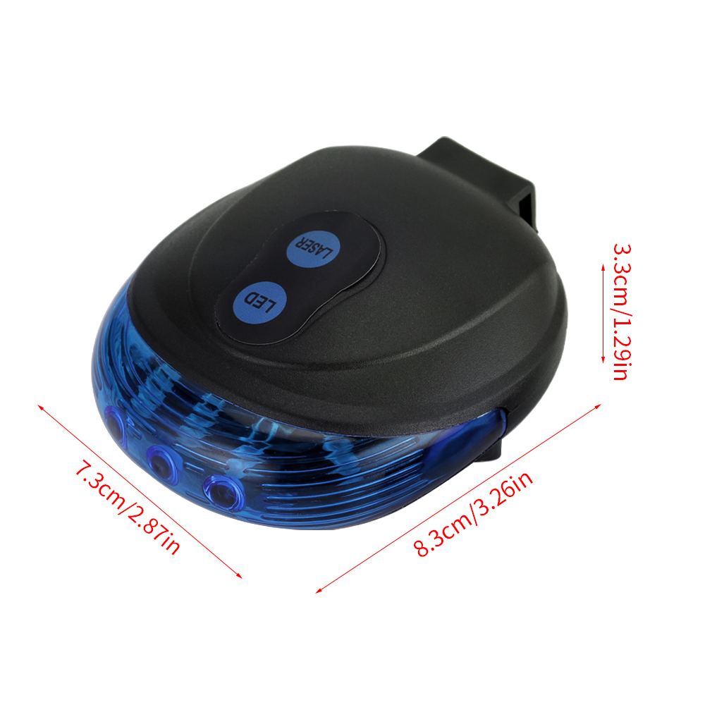 Luces traseras impermeables para bicicleta, luces LED de advertencia de seguridad láser, accesorios traseros para bicicleta