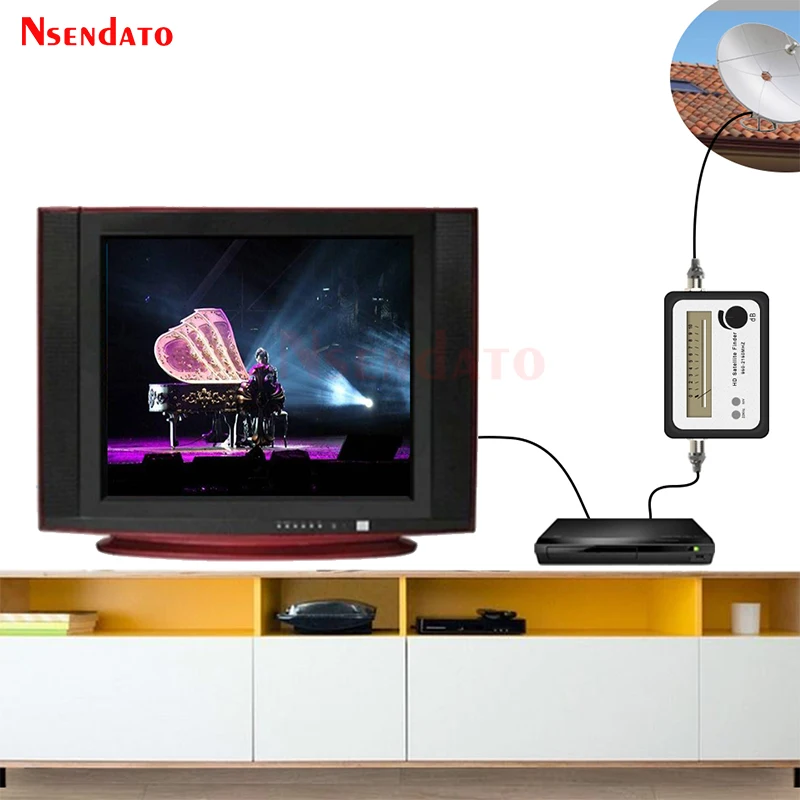 Màn Hình LCD Kỹ Thuật Số Satfinder Vệ Tinh Tìm Căn Chỉnh Tín Hiệu Đo Thụ Thể Cho Món Ăn Truyền Hình LNB Direc Kỹ Thuật Số Tín Hiệu Sát Tìm