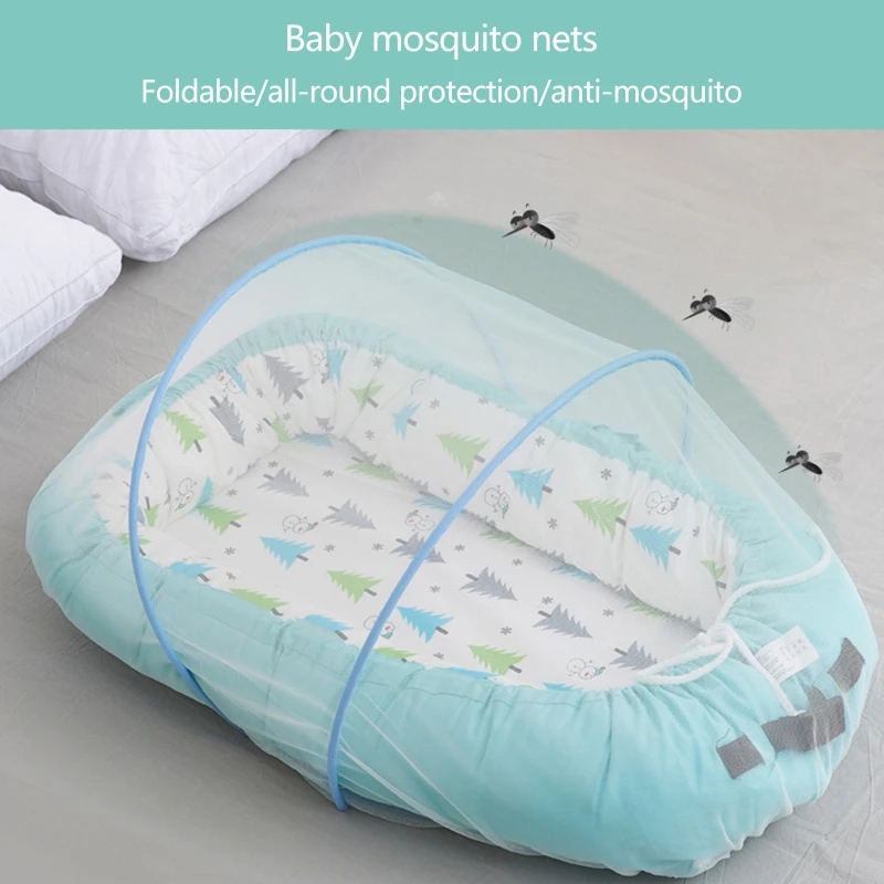 77HD เด็ก Crib ยุงสุทธิแบบพกพาทารกเตียง Canopy Netting พับ Sleeping Cradle แมลงสุทธิเต็นท์
