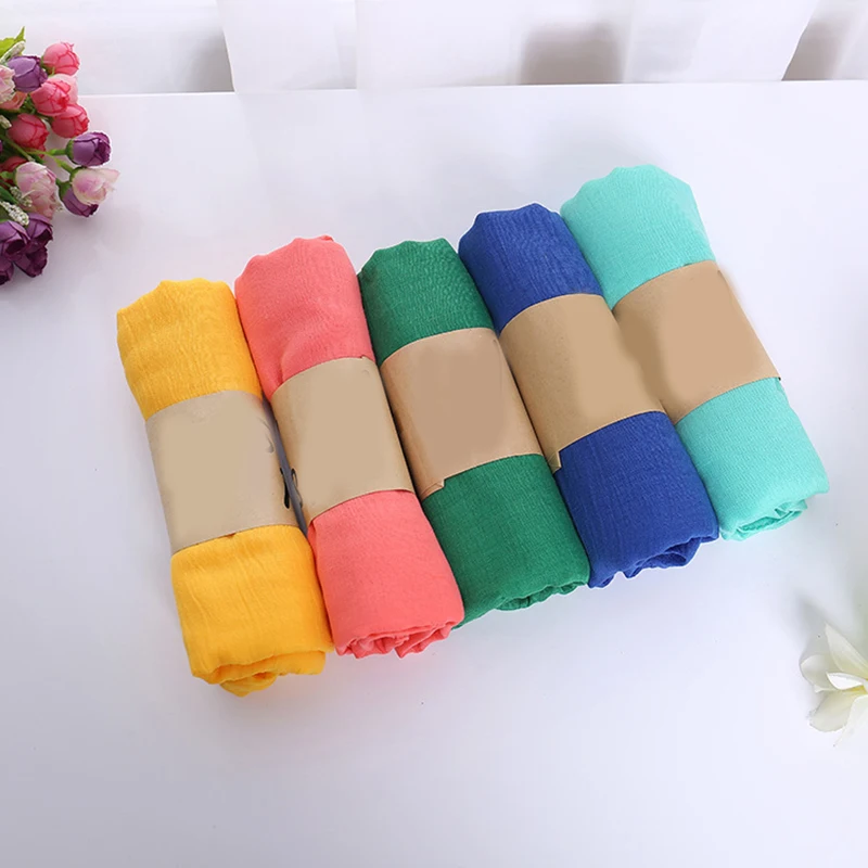 Mềm Mại Khăn Quàng Nữ Hồi Giáo Chai Sần Hijab Khăn Quàng Màu Hồi Giáo Đầu Khăn Choàng Và Len Nữ Khăn Trùm Đầu Mũ Đợi Đầu Đa Năng