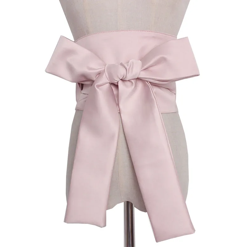 Gravata vintage com laço frontal, cintos largos para mulheres vestido feminino, corpete com faixa borboleta, cinto japonês