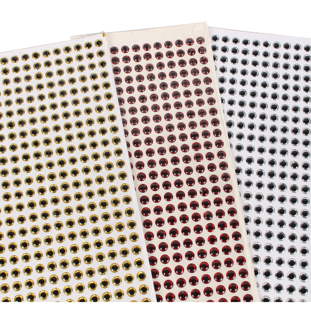 100 Cái/lốc Mồi Dụ Cá Mắt Toàn Phương 3D 3Mm 4Mm 5Mm 6Mm Mô Phỏng Câu Cá Minnow Nhân Tạo cá DIY Mắt Câu Cá