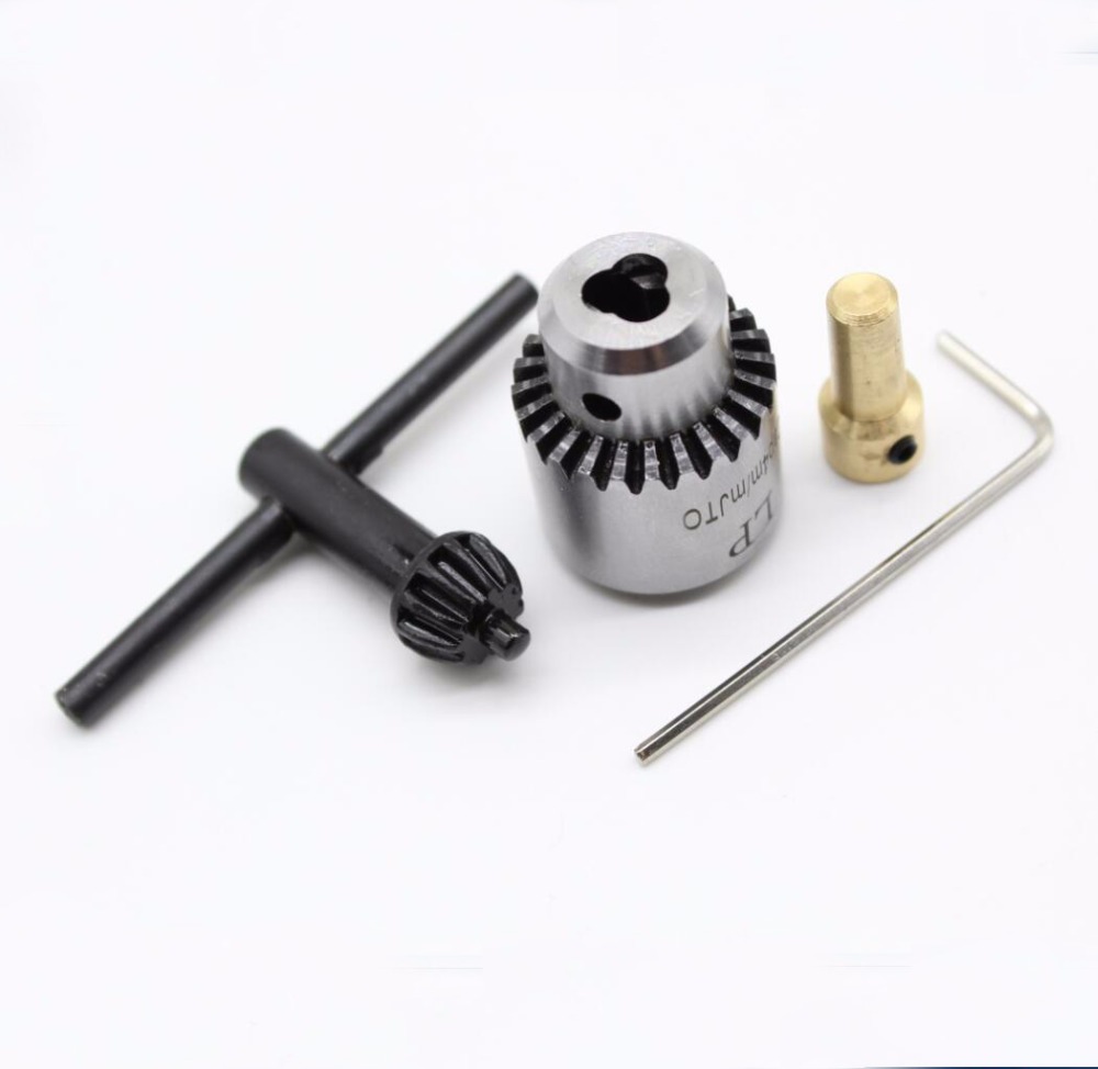 Mini chave de mandril de moagem de broca elétrica jt0 0.3-4mm com eixo de 3.17mm kits de adaptador de 3 mandíbulas cartucho de mandril para motor