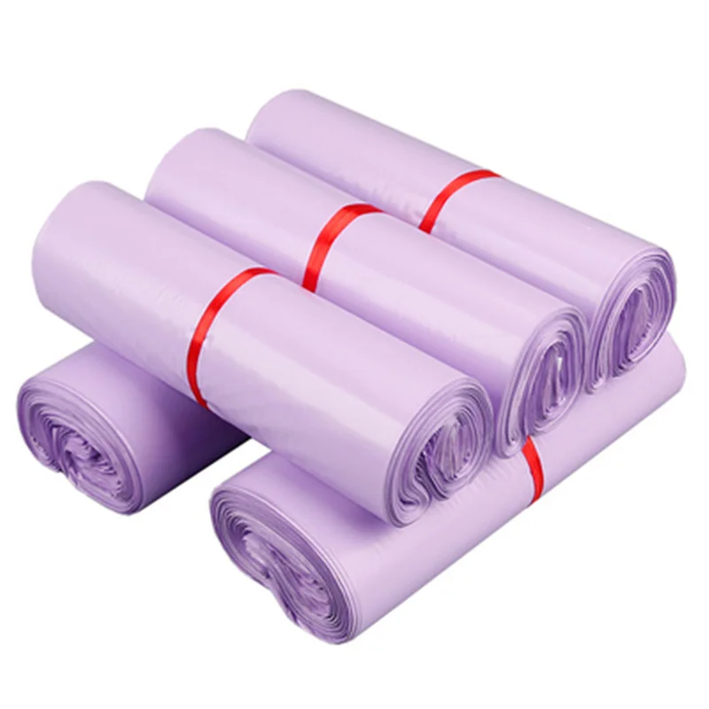 50Pcs สีม่วง Courier Mailer ถุงบรรจุภัณฑ์โพลีแพคเกจพลาสติก Self-กาว Mailing Express กระเป๋าซองจดหมายไปรษณีย์กระเป๋า Mailing