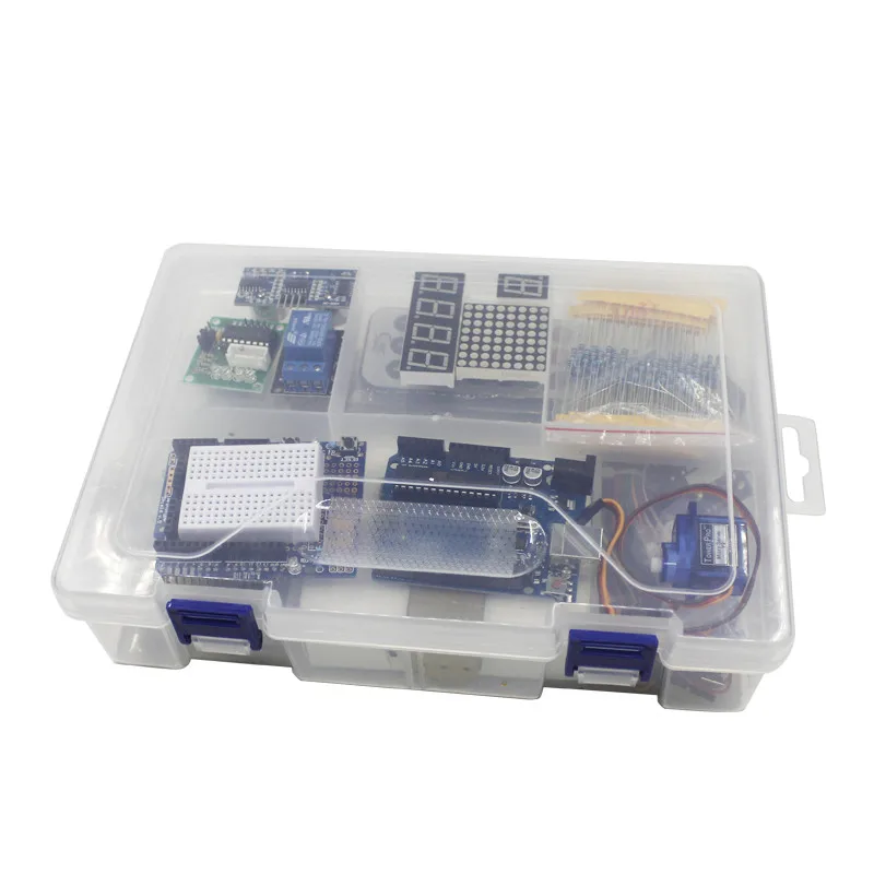 Elego UNO Project Самый полный стартовый комплект для Arduino UNO R3 Mega2560 Nano с учебным пособием / источником питания / шаговым двигателем