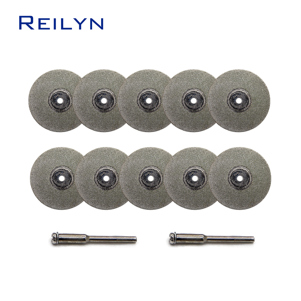 10 teile/paket Diamant Sägeblätter 20/25/30/35/40/50mm Trennscheiben für dremel Elektrische Grinder Power Werkzeuge Schneiden Stein Kunststoff