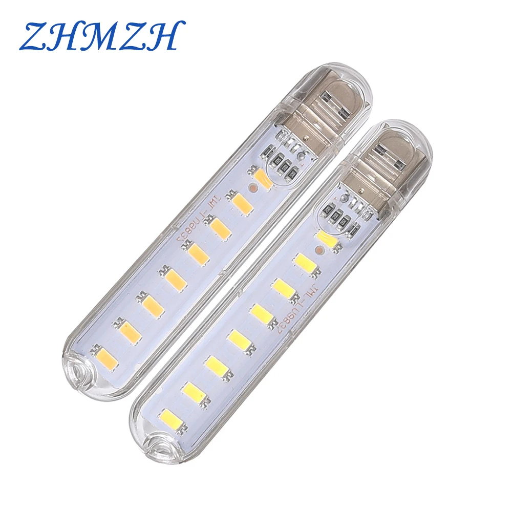 Mini USB LED Luce notturna 3 LED 8 LED 10 LED 24 LED Lampada da libro Palo di prolunga Adattatore per lettura Notebook Power Bank