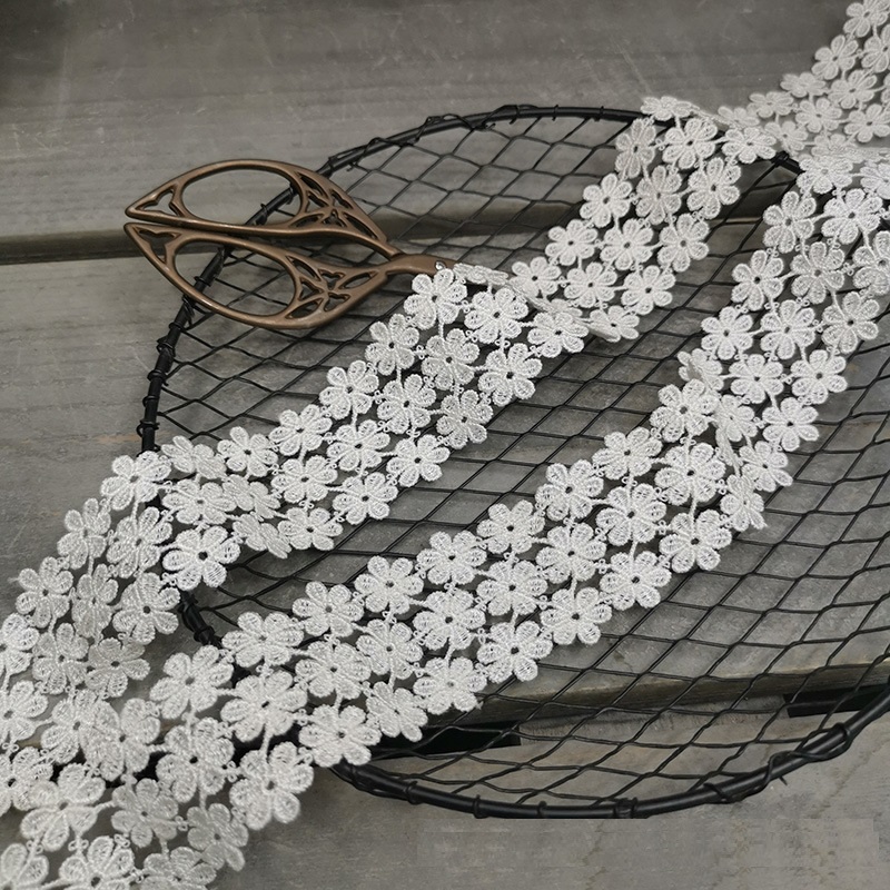 2 Meter 4cm breite hohl blume wasser löslich spitze zubehör DIY kleidung dekoration rock saum taille zubehör