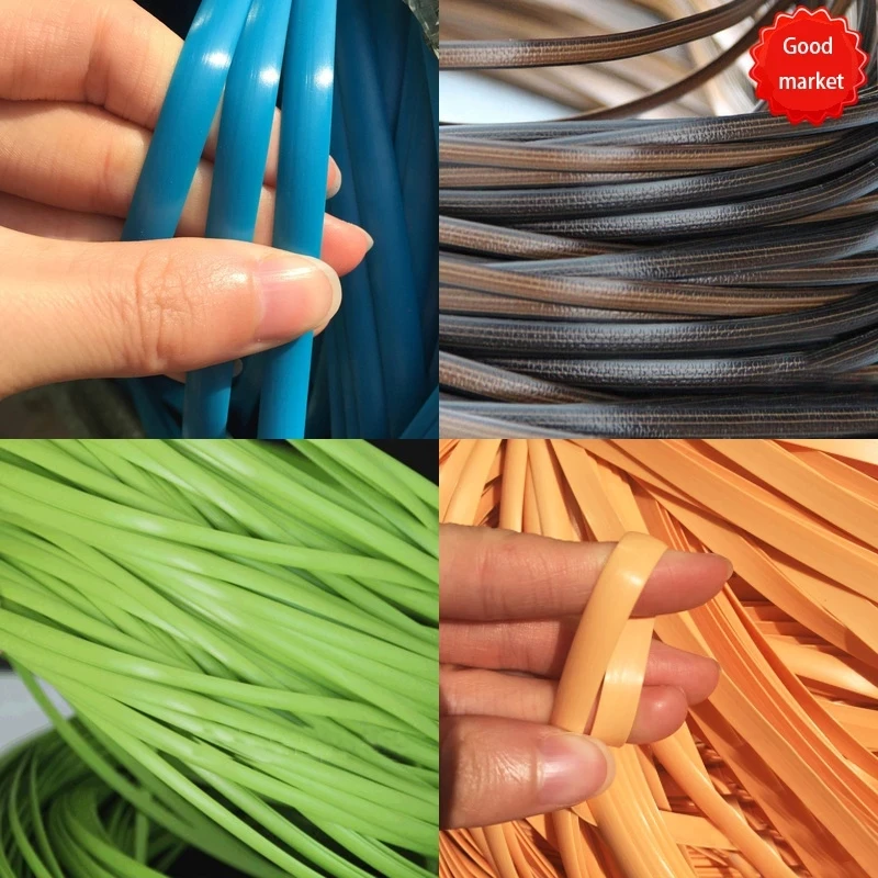 70 Mét (500G) cà Phê Gradient Phẳng Mây Tổng Hợp Dệt Vải Chất Liệu Nhựa Đan Sửa Chữa Ghế Bàn PE Mây Chiều Rộng: 8Mm