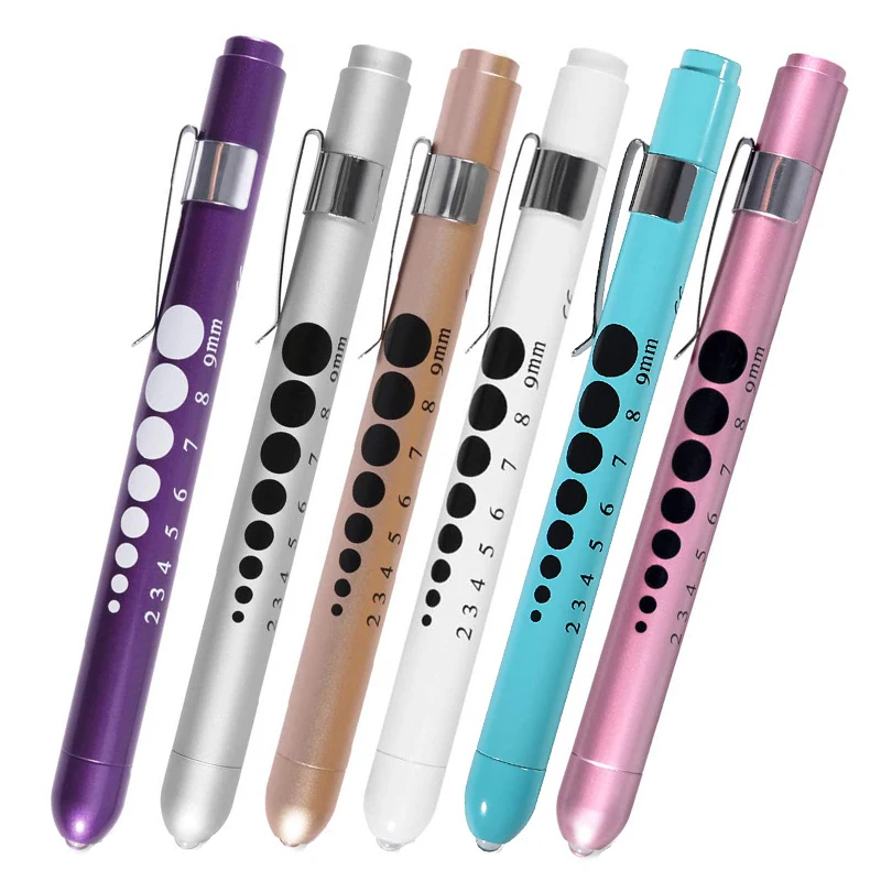 Linterna LED portátil, bolígrafo de primeros auxilios médico reutilizable, lámpara de antorcha con medidor de pupila, bolígrafo de diagnóstico para médico y enfermera