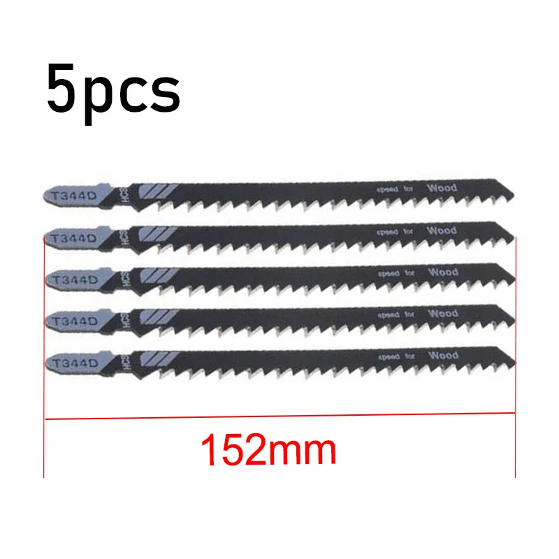 5 PACK จิ๊กซอว์ใบมีดตัดเครื่องมือสําหรับไม้แผ่นแผงยาวพิเศษ 6T T344D TOP 152 มม.งานไม้เครื่องมือสําหรับ Fast ตัดตรง