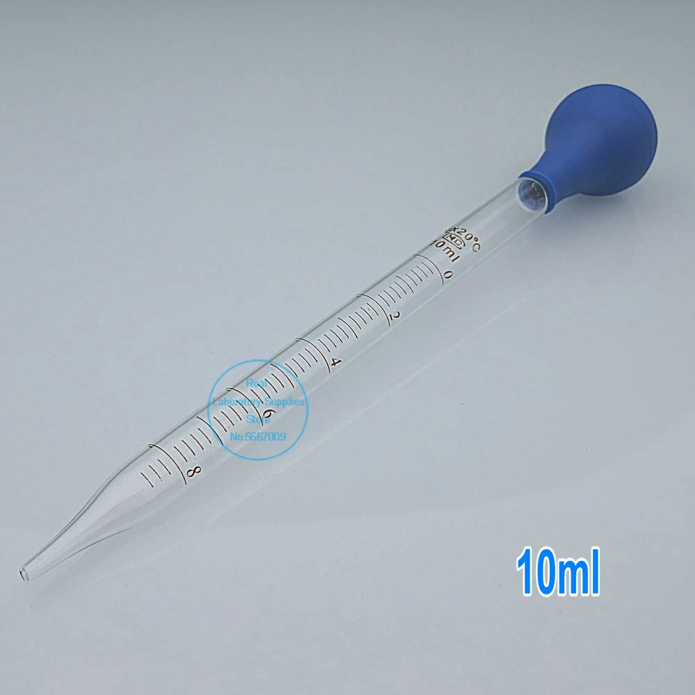 2 Bộ 4 Kính Tốt Nghiệp Pipet Ly Đá Tập 0.5Ml/1/2Ml/3Ml/5Ml/10MlTransfer Pipet Với Cao Su đầu