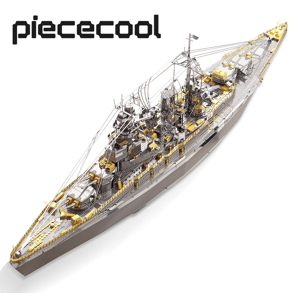 Piececool 3D Kim Loại Xếp Hình Xây Dựng Mô Hình Bộ Dụng Cụ-Nagato Lớp Thiết Giáp Hạm Ghép Hình Đồ Chơi, Giáng Sinh Quà Tặng Sinh Nhật Cho Người Lớn Trẻ Em